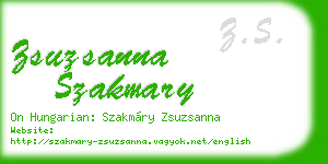 zsuzsanna szakmary business card